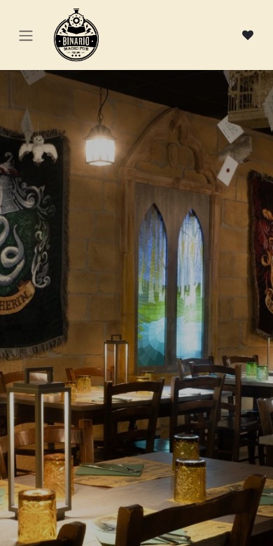 Il sito di Binario Magic Pub da smartphone